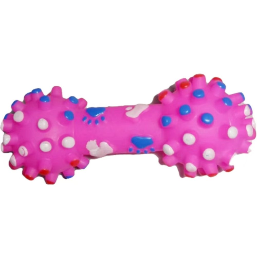 Squeaky Vinyl Large Spiky Dumbbell
