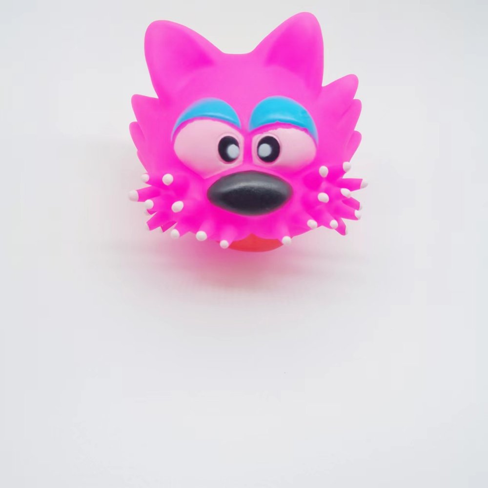 Squeaky Vinyl Spiky Cat