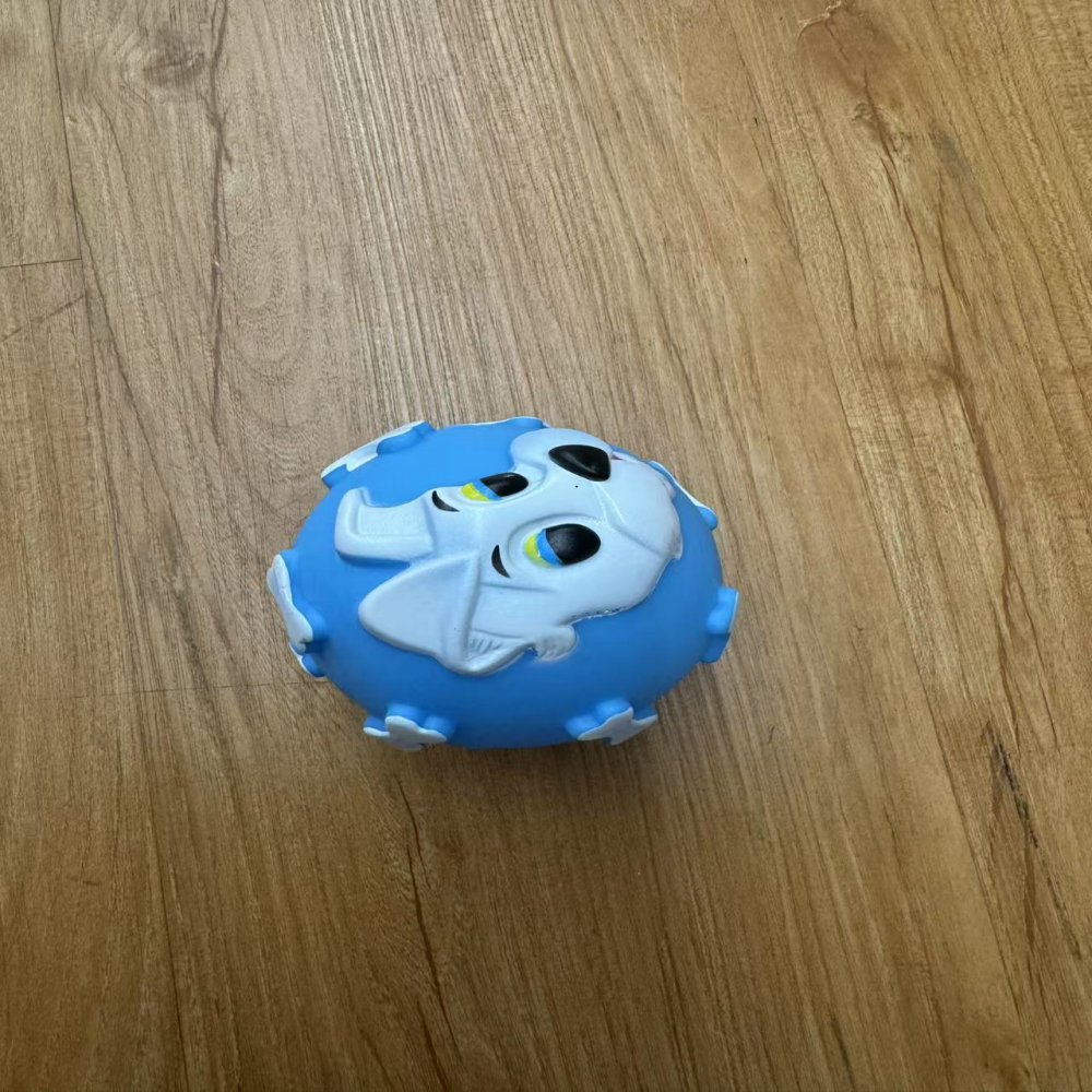 Squeaky Vinyl Rabbit Face Ball