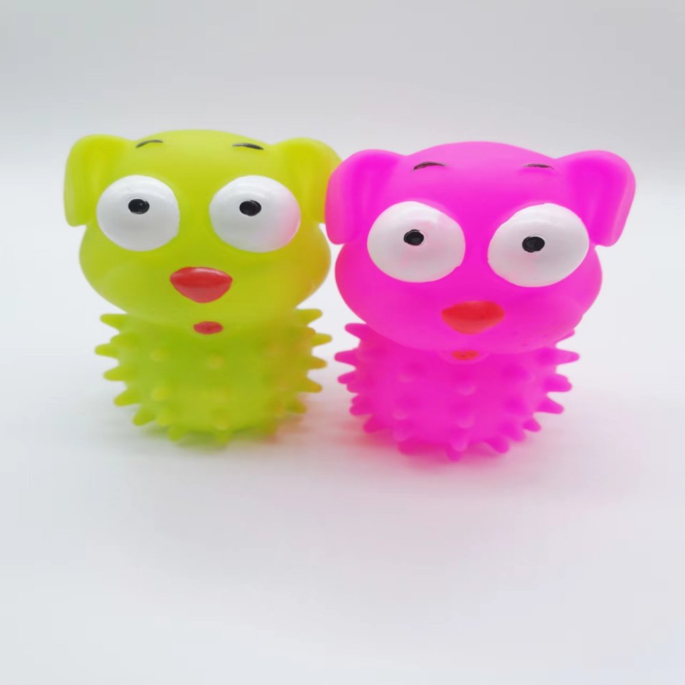 Squeaky Vinyl Small Spiky Dog