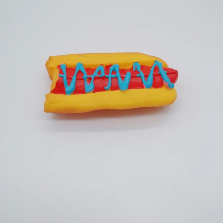 Squeaky Vinyl V‑Shaped Hot Dog