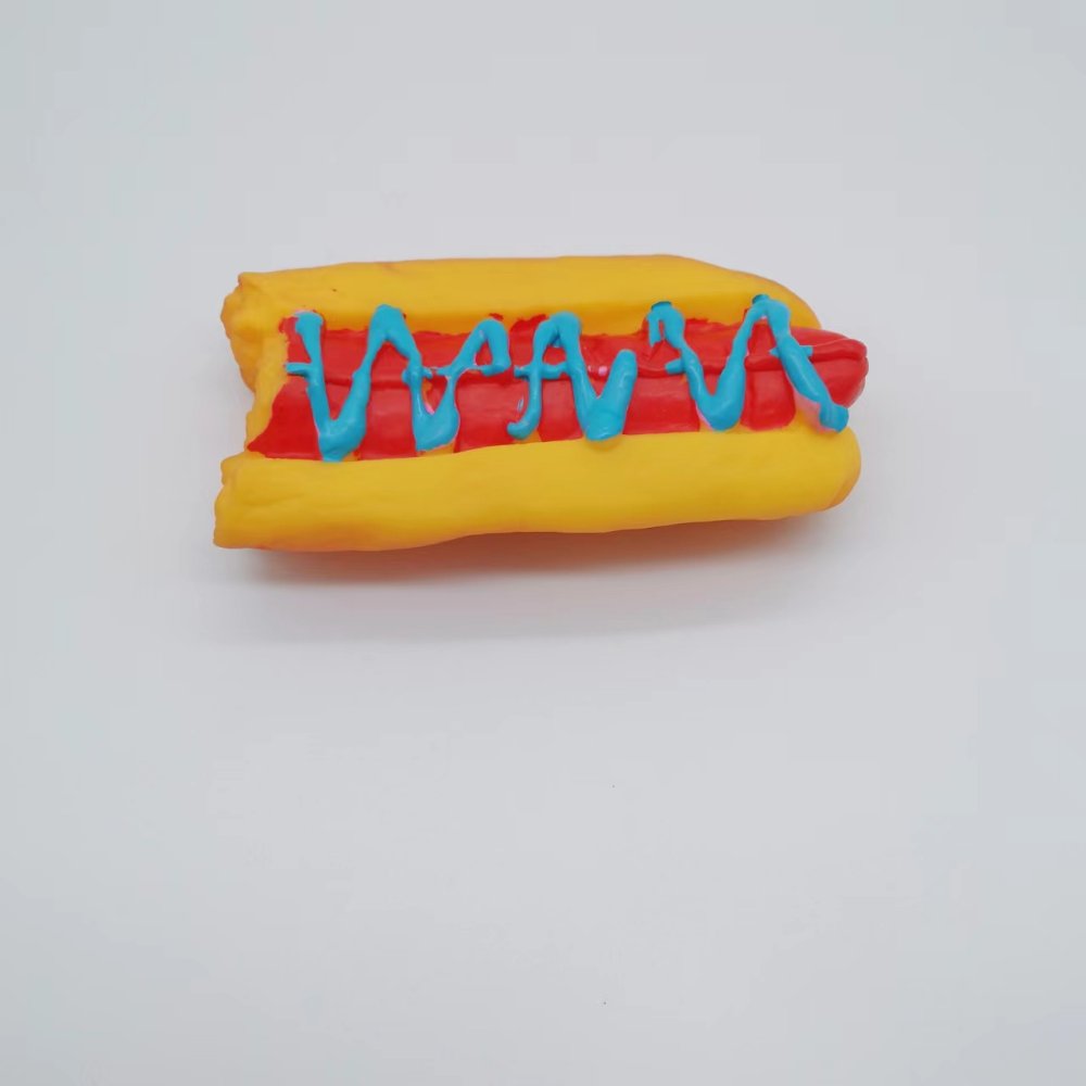 Squeaky Vinyl V‑Shaped Hot Dog