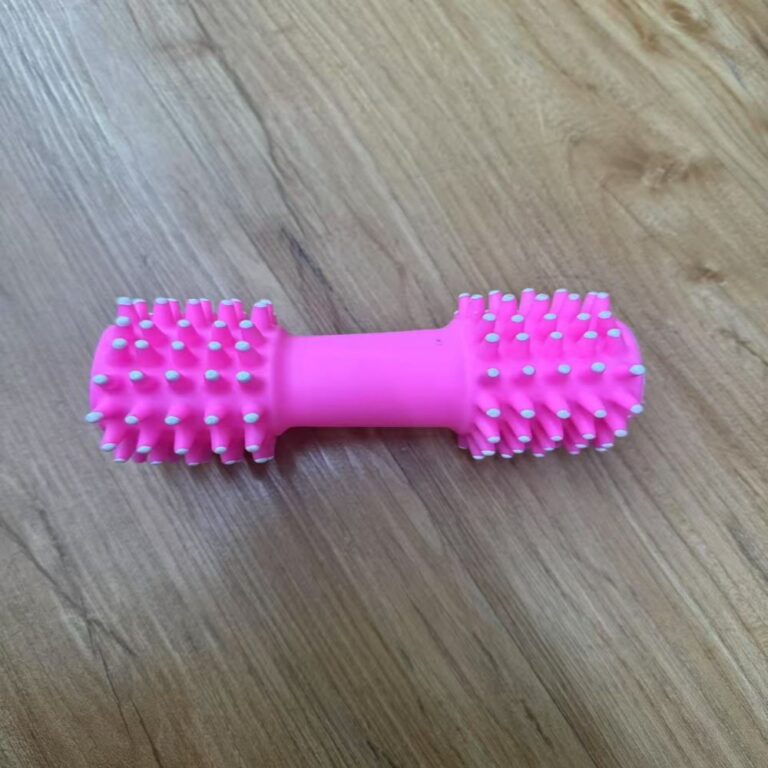 Squeaky Vinyl Double‑headed Spiky Dumbbell