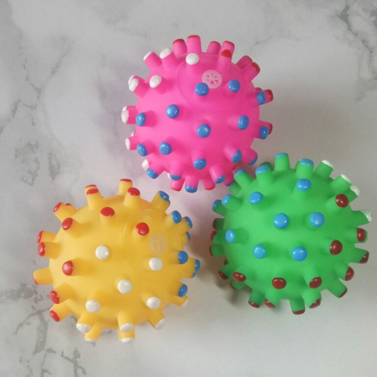 Squeaky Vinyl Large Spiky Ball